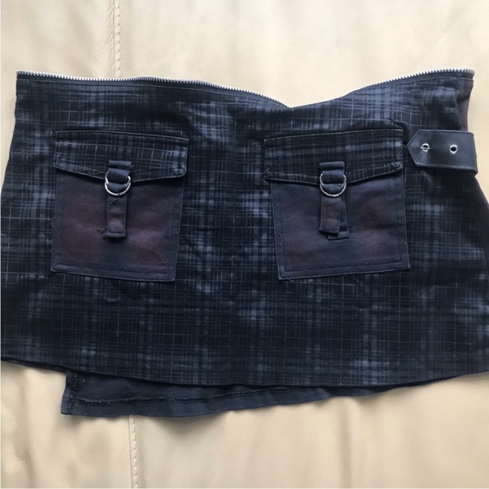 CYBER PUNK CROSS EMO MINI SKIRT Chrome hearts inspired - Picture 2 of 7